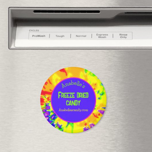 Vriesdrogen Snoep Kleurrijke gepersonaliseerde zak Magneet (Insitu (Vaatwasser))