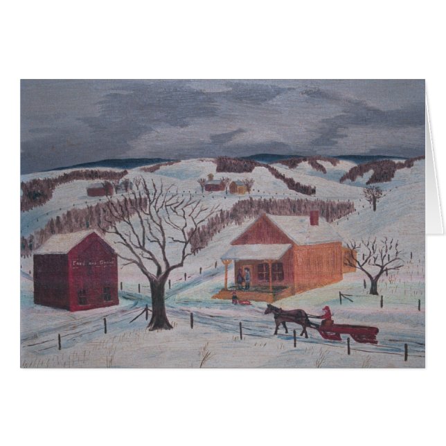 Vrieswinterkaart voor boerderij  (Voorkant Horizontaal)