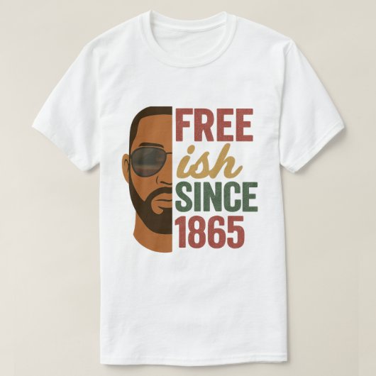 Vrij-achtig sinds 1865 Juneteenth Black History T-shirt (Design voorkant)