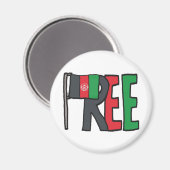 Vrij Afghanistan Magneet (Voorkant / Achterkant)