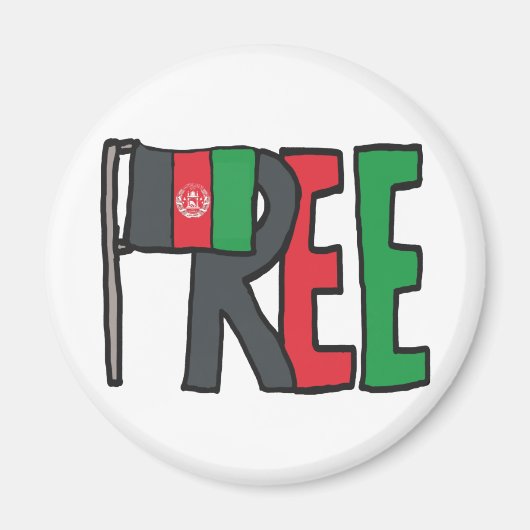 Vrij Afghanistan Magneet (Voorkant)