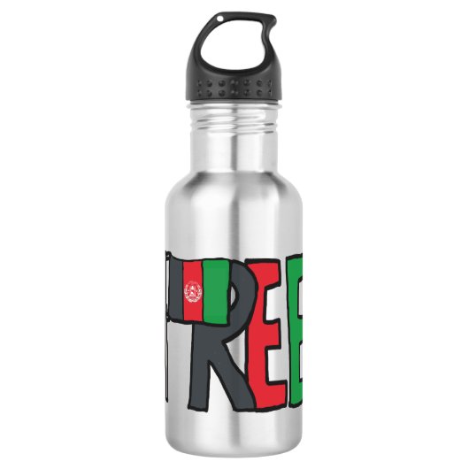 Vrij Afghanistan Waterfles (Voorkant)