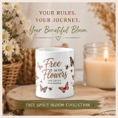 Vrij als de Bloemen Grafisch Boho Koffiemok