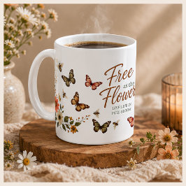 Vrij als de Bloemen Grafisch Boho Koffiemok