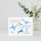 Vrij als een vogel 2 briefkaart (Staand voorkant)