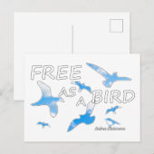 Vrij als een vogel 2 briefkaart (Voorkant / Achterkant)