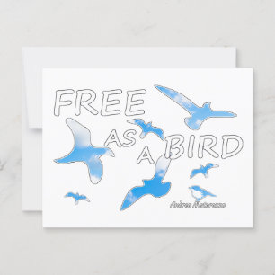 Vrij als een vogel 2 briefkaart