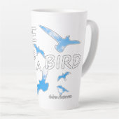 Vrij als een vogel 2 latte mok (Rechterhoek)