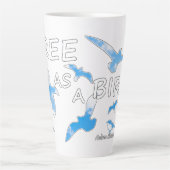 Vrij als een vogel 2 latte mok (Voorkant)