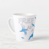 Vrij als een vogel 2 latte mok (Linkerhoek)