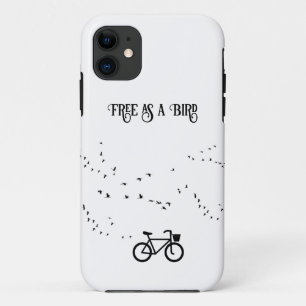 Vrij als een vogel Fietsleven Zwart en Wit Kunst Case-Mate iPhone Case