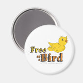 Vrij als een vogelvrij als een vogelgele vliegende magneet (Voorkant / Achterkant)