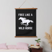 Vrij als een wild paard hangend wandkleed (Slaapkamer)