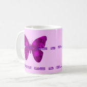 Vrij als vlinder koffiemok (Voorkant links)