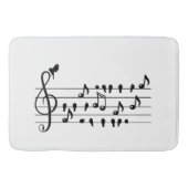 Vrij als vogel, zangvogels die als muzikale noten  badmat (Voorkant)