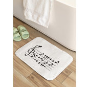 Vrij als vogel, zangvogels die als muzikale noten  badmat