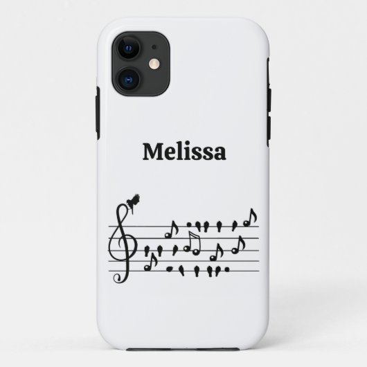 Vrij als vogel, zangvogels die als muzikale noten Case-Mate iPhone case (Achterkant)