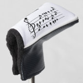 Vrij als vogel, zangvogels die als muzikale noten  golfheadcover (3/4 voorkant)