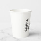 Vrij als vogel, zangvogels die als muzikale noten  papieren bekers (Rechts)