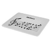 Vrij als vogel, zangvogels die als muzikale noten  snijplank (Hoek)