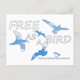 Vrij als vogelvrij briefkaart