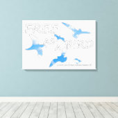 Vrij als vogelvrij canvas afdruk (Insitu (Houten vloer))