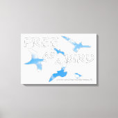 Vrij als vogelvrij canvas afdruk (Voorkant)
