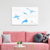 Vrij als vogelvrij canvas afdruk (Insitu (Woonkamer))