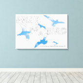 Vrij als vogelvrij canvas afdruk (Insitu (Houten vloer))