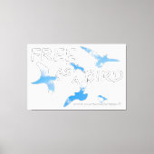 Vrij als vogelvrij canvas afdruk (Voorkant)