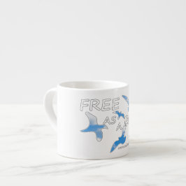 Vrij als vogelvrij espresso kop