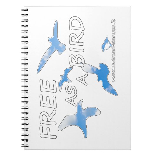 Vrij als vogelvrij notitieboek (Voorkant)