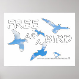 Vrij als vogelvrij poster