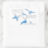 Vrij als vogelvrij rechthoekige sticker (Tas)