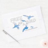 Vrij als vogelvrij rechthoekige sticker (Envelop)