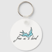 Vrij als vogelvrij sleutelhanger (Voorkant)