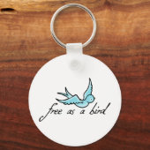 Vrij als vogelvrij sleutelhanger (Voorkant)