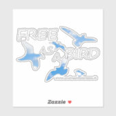 Vrij als vogelvrij sticker (Vel)