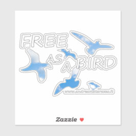Vrij als vogelvrij sticker