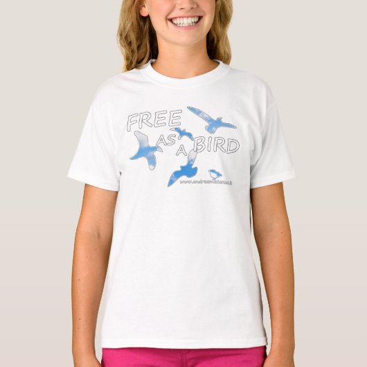Vrij als vogelvrij t-shirt (Voorkant)
