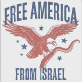 Vrij Amerika van Israël Sticker (Voorkant)