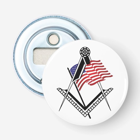 Vrij Amerikaanse symbool Button Flesopener (Voorkant)