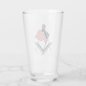 Vrij Amerikaanse symbool Glas (Achterkant)