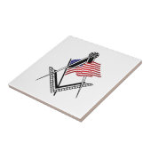 Vrij Amerikaanse symbool Tegeltje (Zijkant)