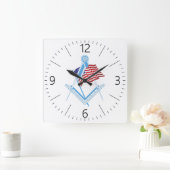 Vrij Amerikaanse symbool Vierkante Klok (Huis)