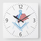 Vrij Amerikaanse symbool Vierkante Klok (Voorkant)