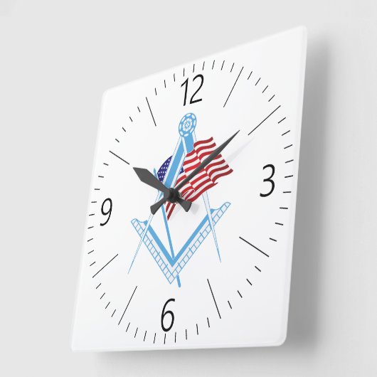 Vrij Amerikaanse symbool Vierkante Klok (Hoek)