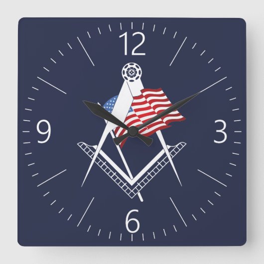 Vrij Amerikaanse symbool Vierkante Klok (Voorkant)