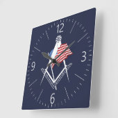 Vrij Amerikaanse symbool Vierkante Klok (Hoek)
