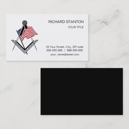 Vrij Amerikaanse symbool Visitekaartje (Voorkant / Achterkant)